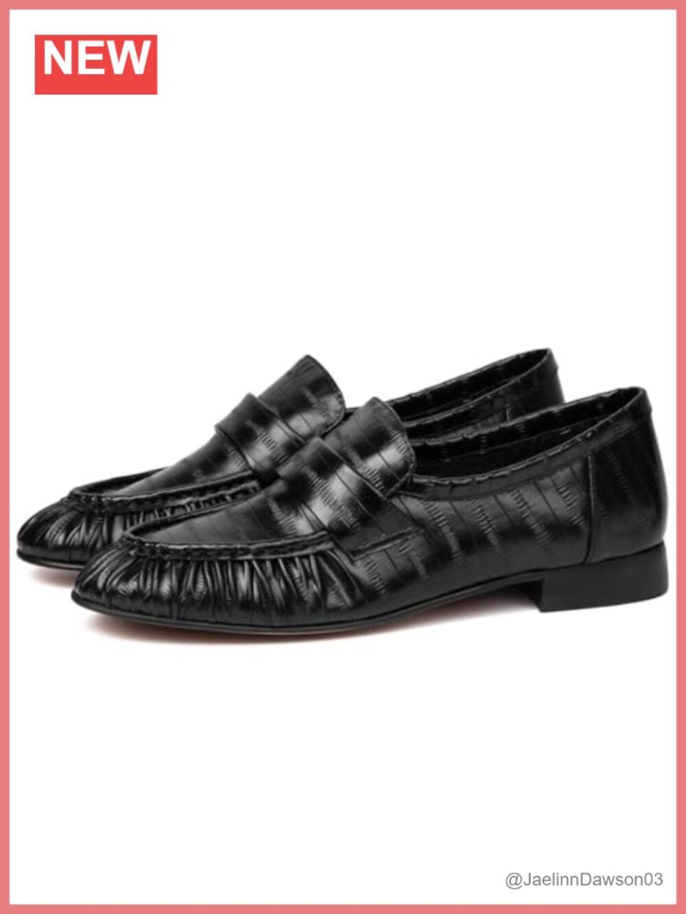 Chunky Heel Penny Loafers for Women Round Toe Slip On PU Rubber Sole Formal